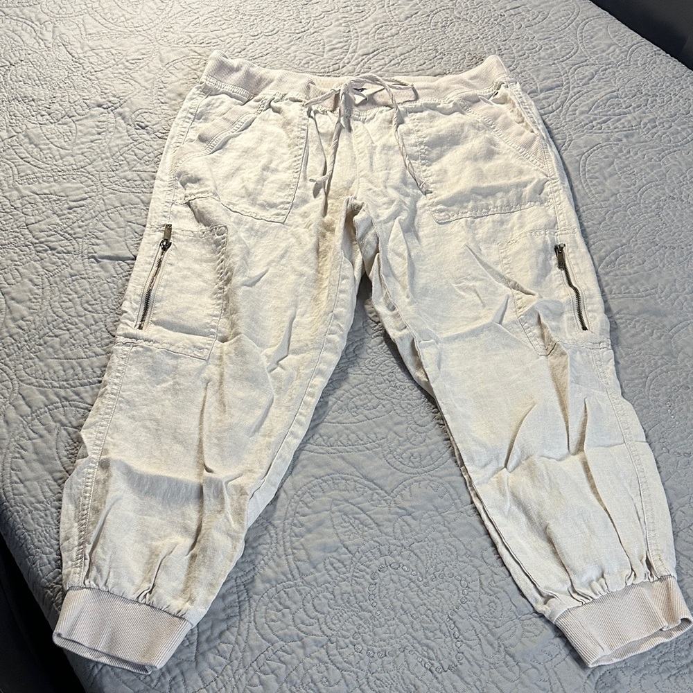 Tommy Hilfiger Cream Ankle Pants